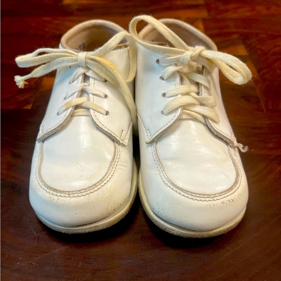 Vintage UNISEX BABY STRIDE RITE LEATHER WALKERS SHOES SIZE 5 - Picture 1 of 5
